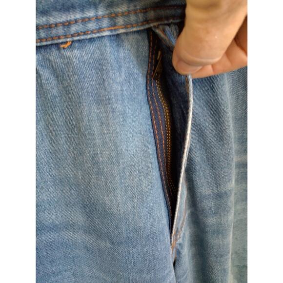 Anthony's overalls, size 5, zipper fly, unhemmed with worn edges, Hong Kong - Picture 5 of 10
